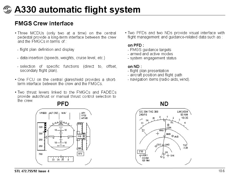 A330 automatic flight system 10.6 FMGS Crew interface Three MCDUs (only two at a